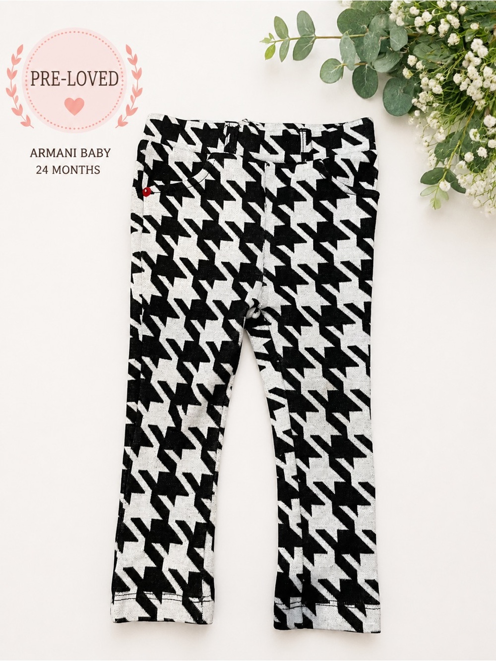 🖤 Authentic Armani Baby Houndstooth Pants — Pre-Loved🖤